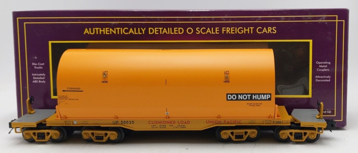 MTH 20-20013A O Union Pacific 47' TTX Heavy Duty Flat Car w/ Exit & Nose Cone LN/Box