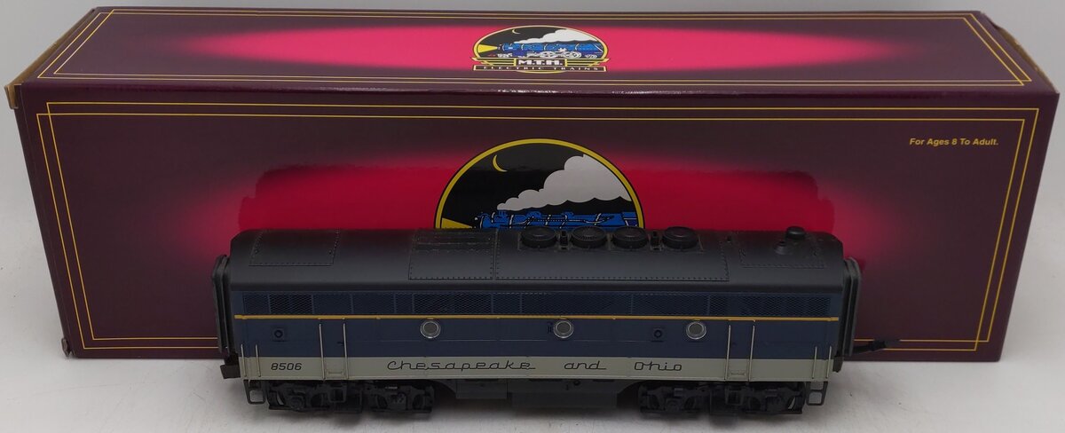 MTH 20-2125-4 O Gauge Chesapeake & Ohio F-3 B-Unit Diesel Engine EX/Box
