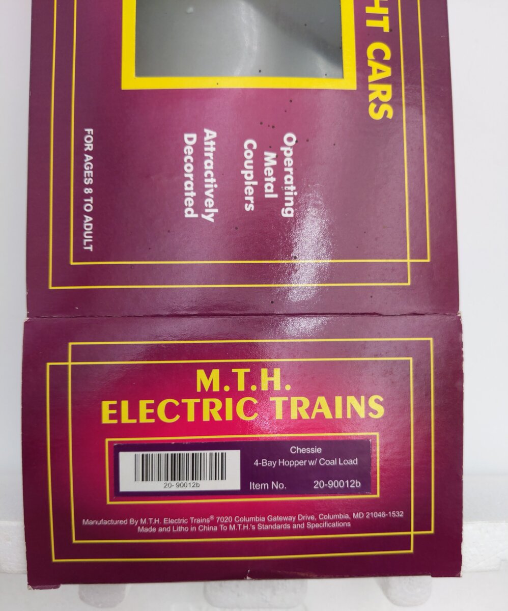 MTH 20-90012B Chessie Hopper w/Coal Load #192006 LN/Box