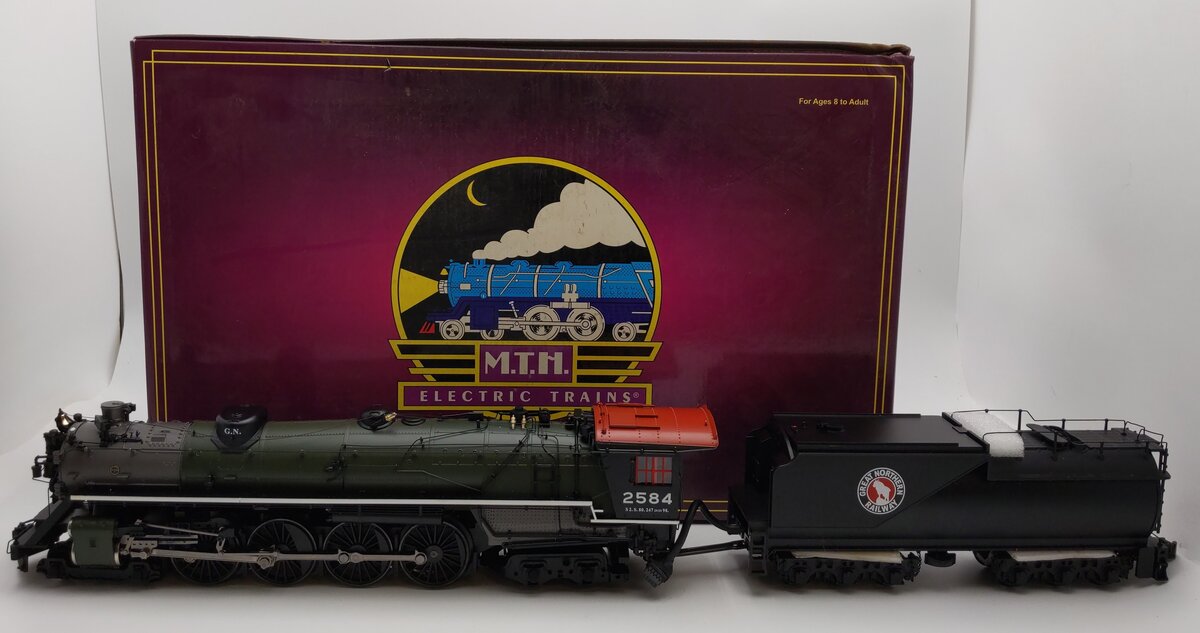 MTH 20-3145-1 O Great Northern S-2 4-8-4 Steam Locomotive & Tender #2584 w/PS2 EX/Box
