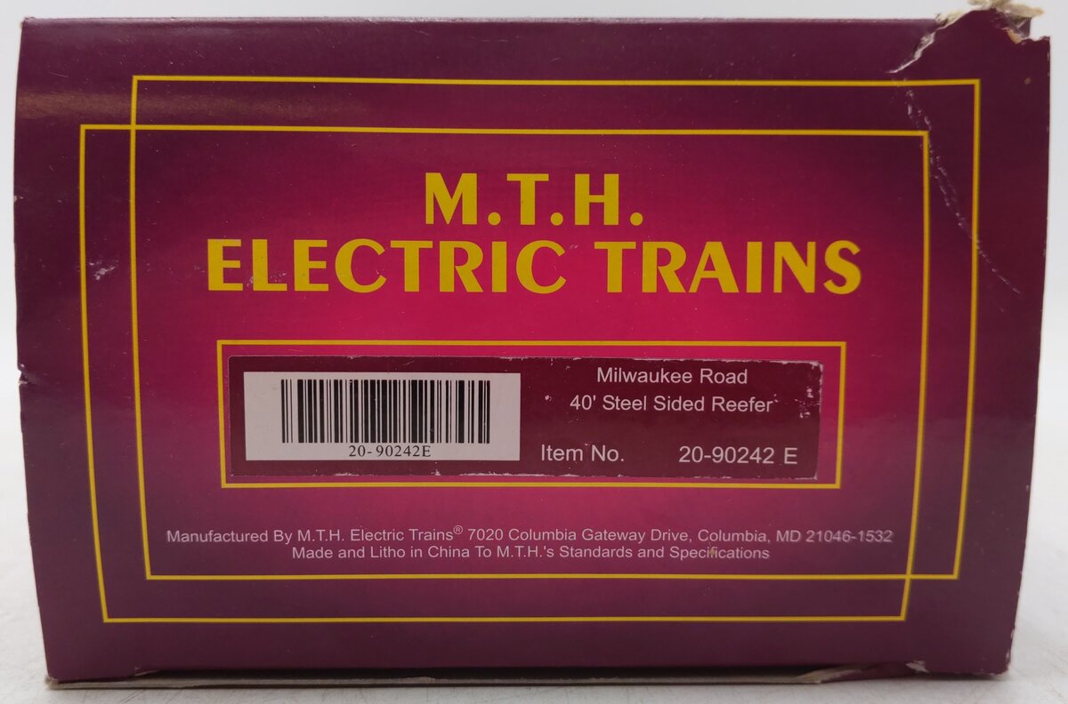 MTH 20-90242E Milwaukee Road 40' Steel Sided Reefer EX/Box