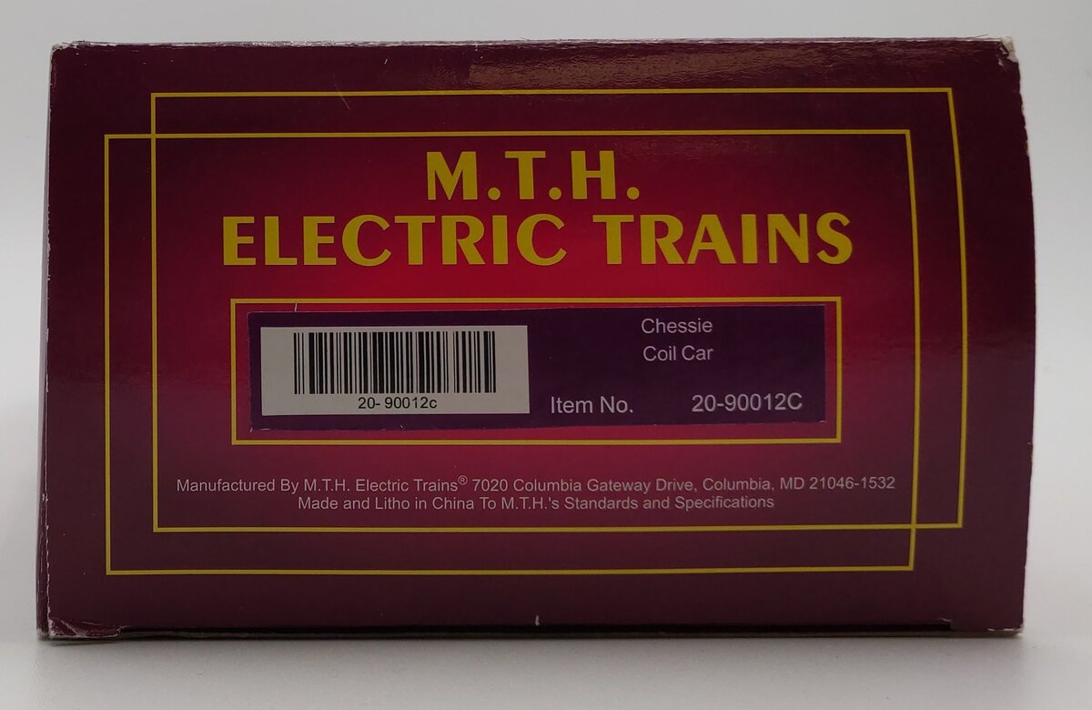 MTH 20-90012C O Gauge Chessie Coil Car #306910 EX/Box
