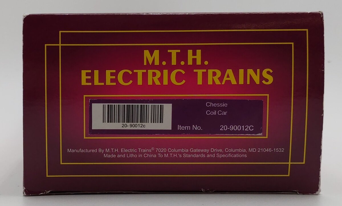 MTH 20-90012C O Gauge Chessie Coil Car #306910 EX/Box