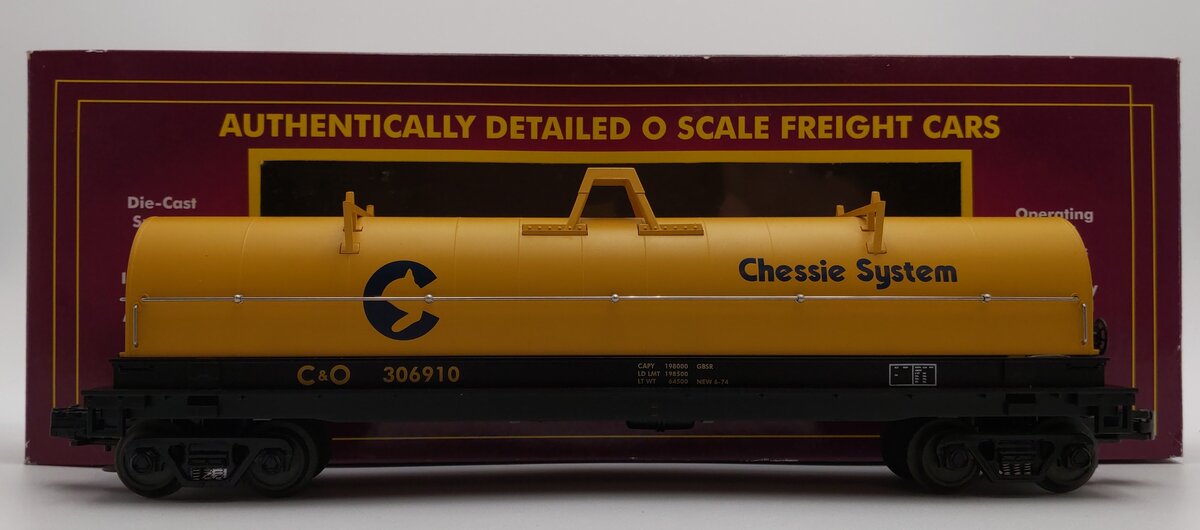 MTH 20-90012C O Gauge Chessie Coil Car #306910 EX/Box
