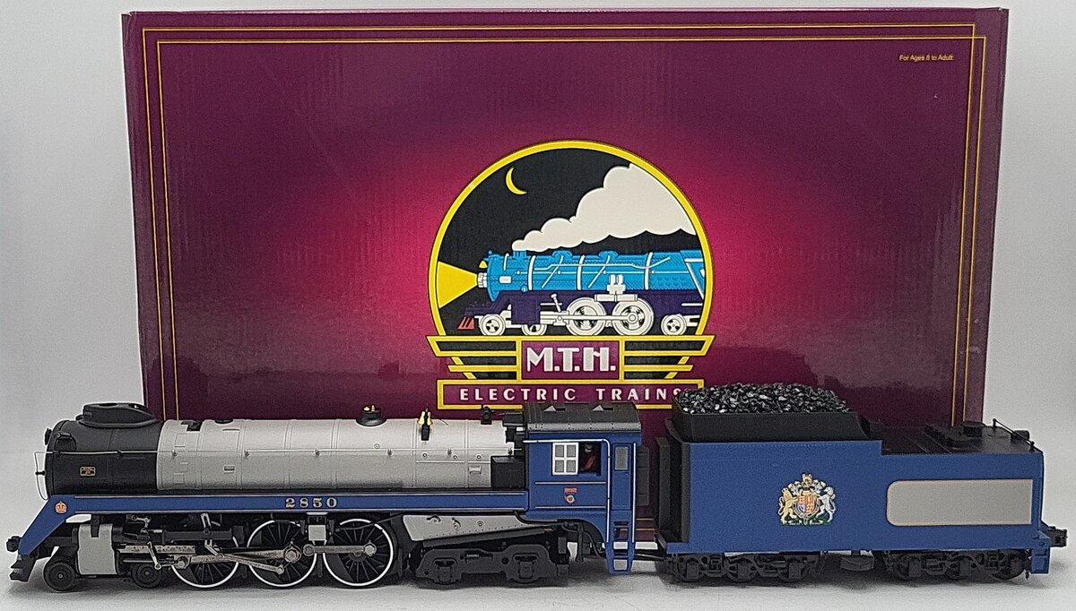 MTH 20-3315-1 CP Royal Hudson 4-6-4 Steam Loco #2850 w/PS2 (Hi-Rail Wheels) EX/Box