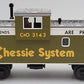 MTH 20-90012F O Gauge Chessie Extended Vision Caboose #3143 EX/Box