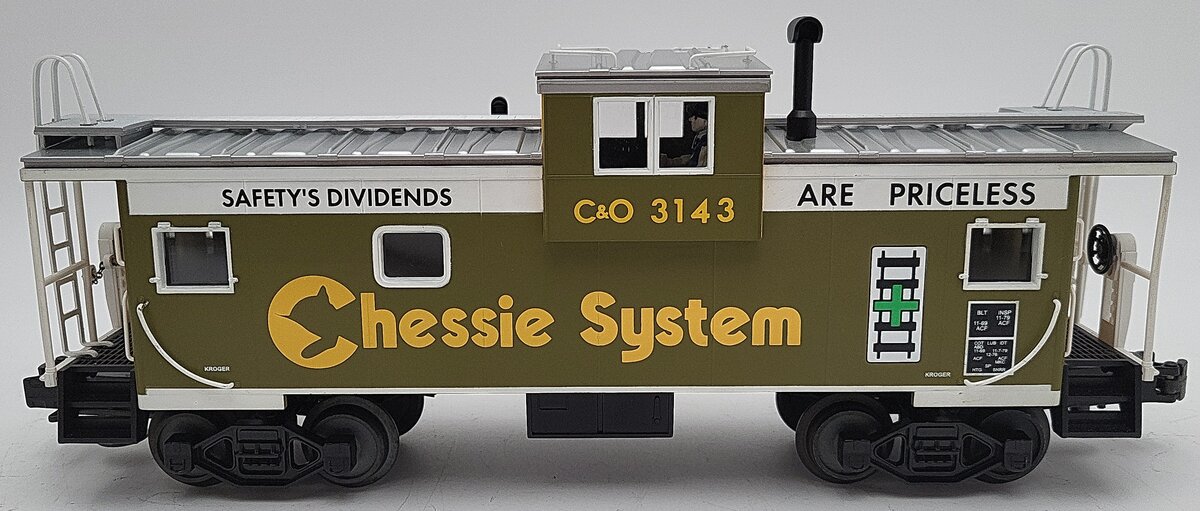 MTH 20-90012F O Gauge Chessie Extended Vision Caboose #3143 EX/Box