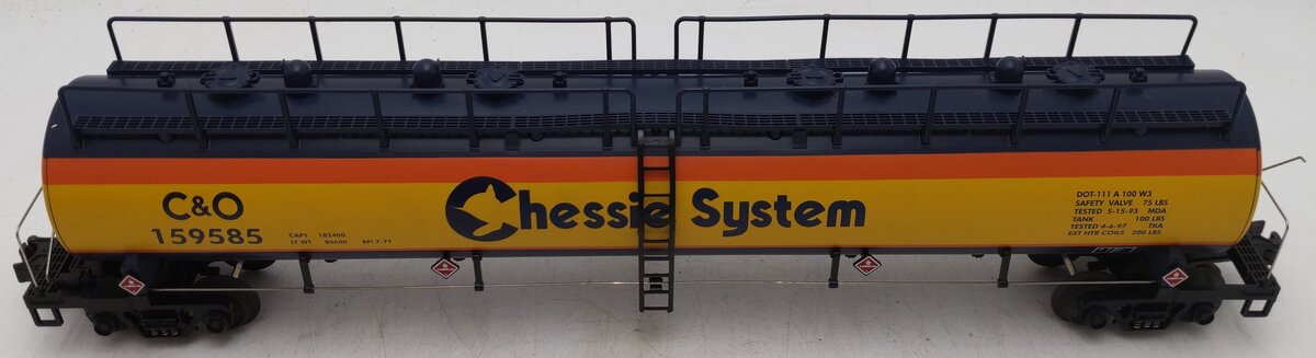 MTH 20-90012A O Gauge Chessie System C&O 20K 4-Compartment Tank Car #159585 EX/Box