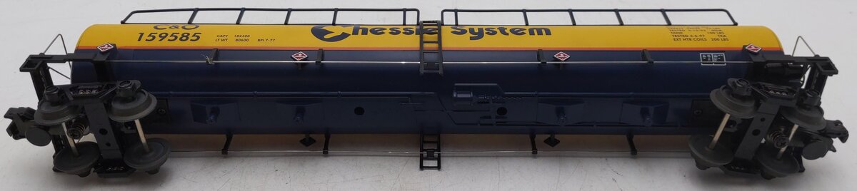 MTH 20-90012A O Gauge Chessie System C&O 20K 4-Compartment Tank Car #159585 EX/Box