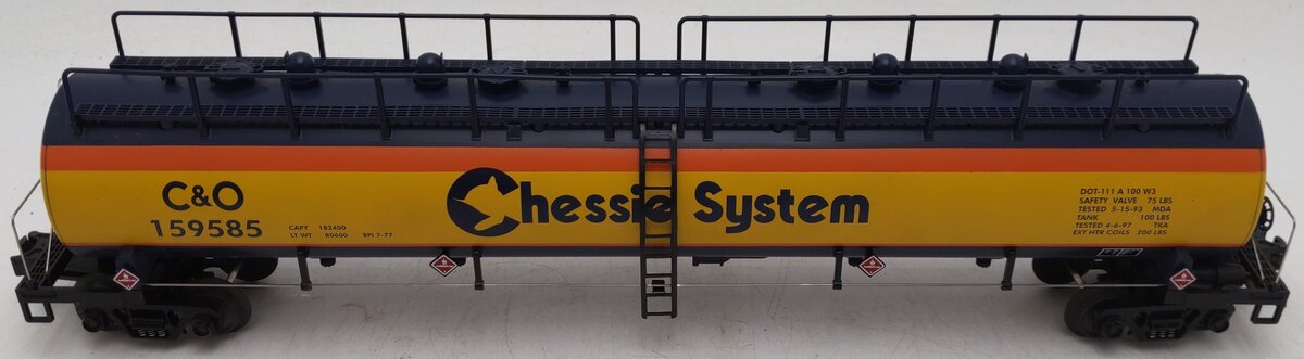 MTH 20-90012A O Gauge Chessie System C&O 20K 4-Compartment Tank Car #159585 EX/Box