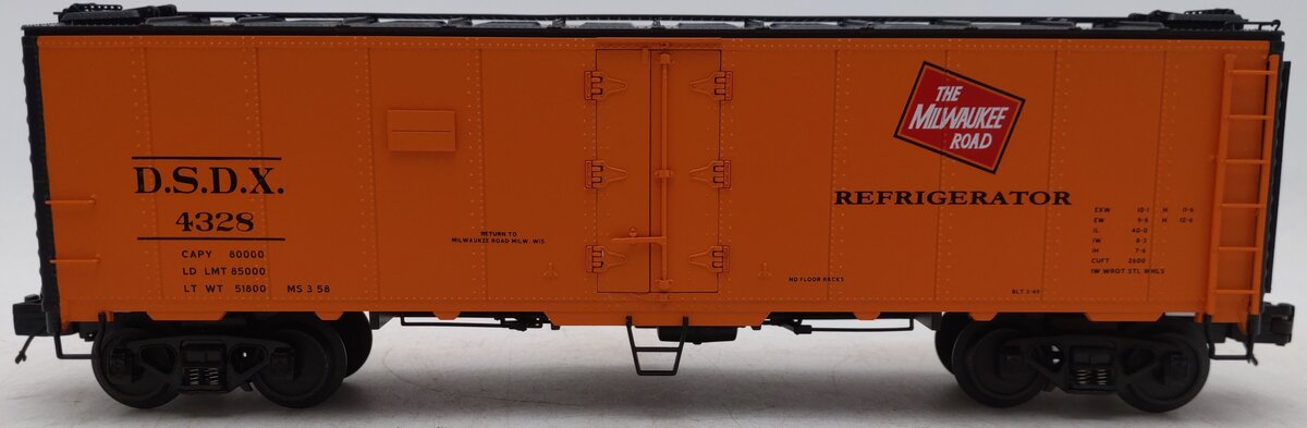 MTH 20-90241G O Milwaukee Road 40' Steel Sided Reefer #4328 EX/Box
