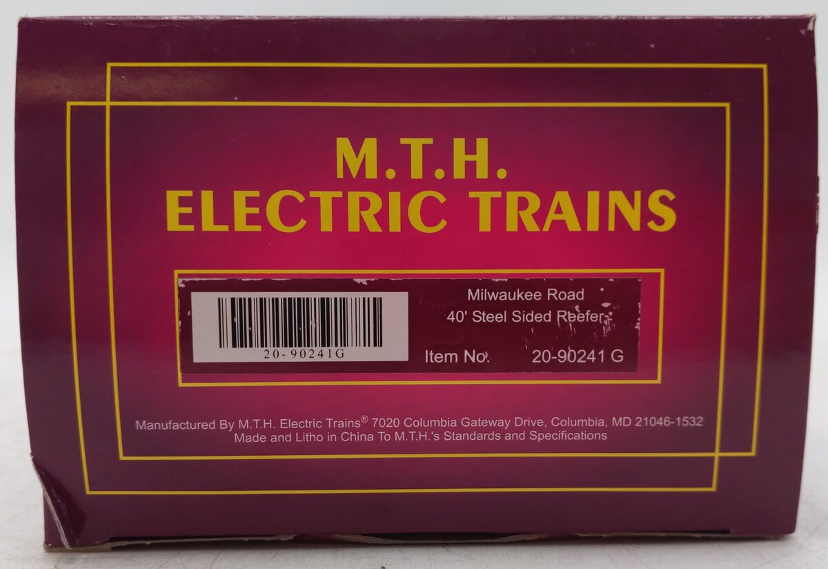 MTH 20-90241G O Milwaukee Road 40' Steel Sided Reefer #4328 EX/Box