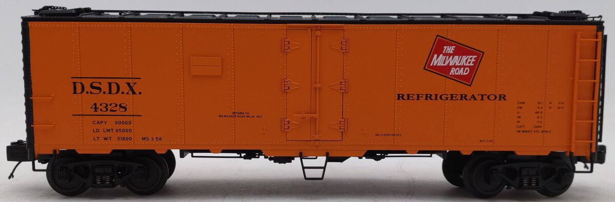MTH 20-90241G O Milwaukee Road 40' Steel Sided Reefer #4328 EX/Box