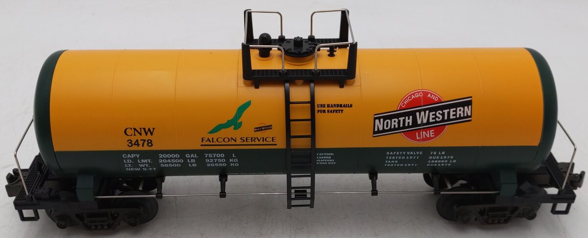 MTH 20-9203 O Gauge Chicago North Western Tank Car #3478 EX/Box