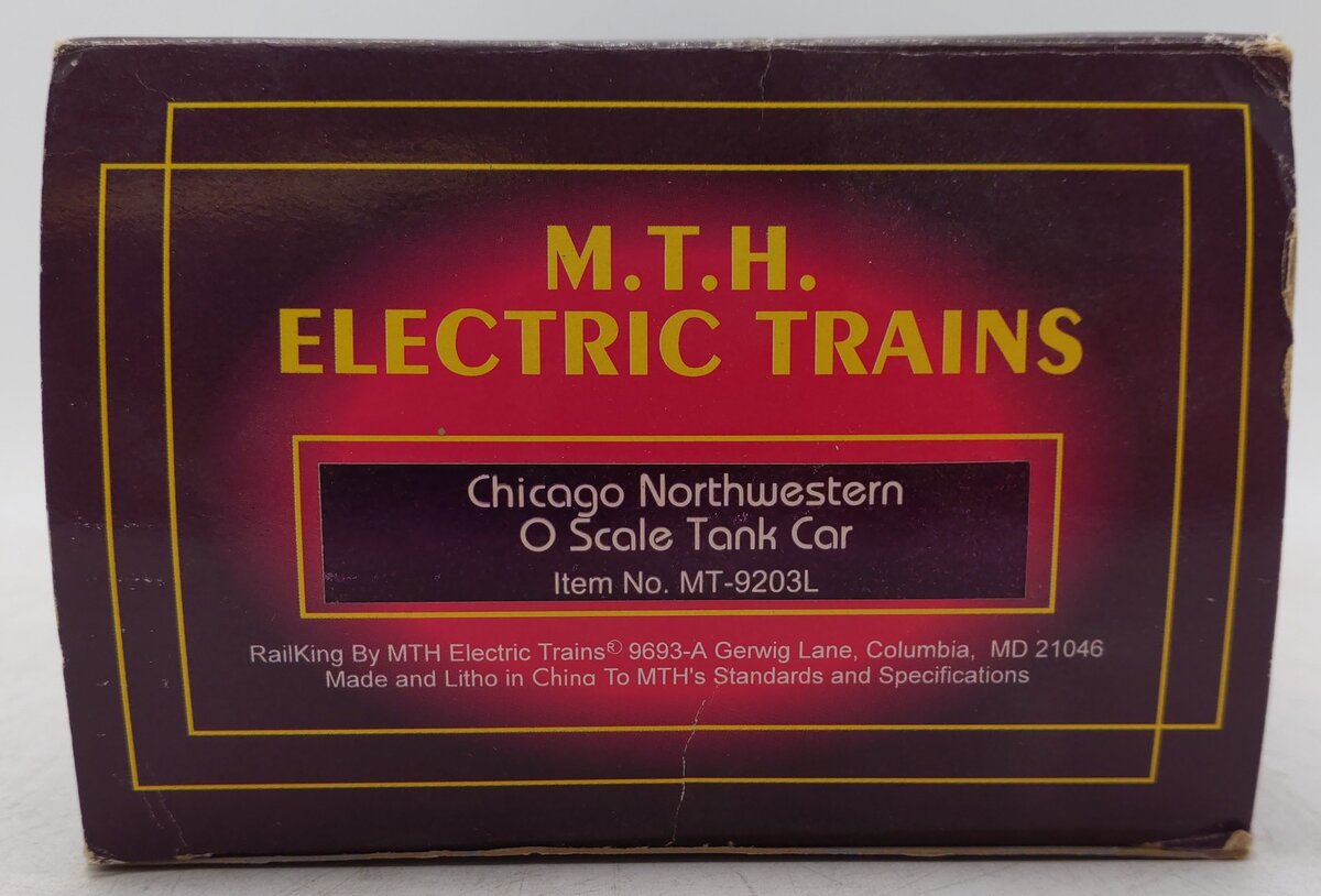 MTH 20-9203 O Gauge Chicago North Western Tank Car #3478 EX/Box
