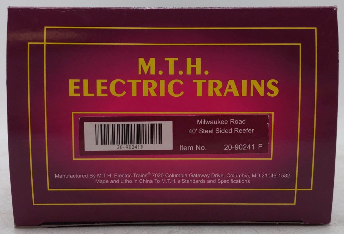 MTH 20-90241F O Milwaukee Road 40' Steel Sided Reefer #4325 EX/Box