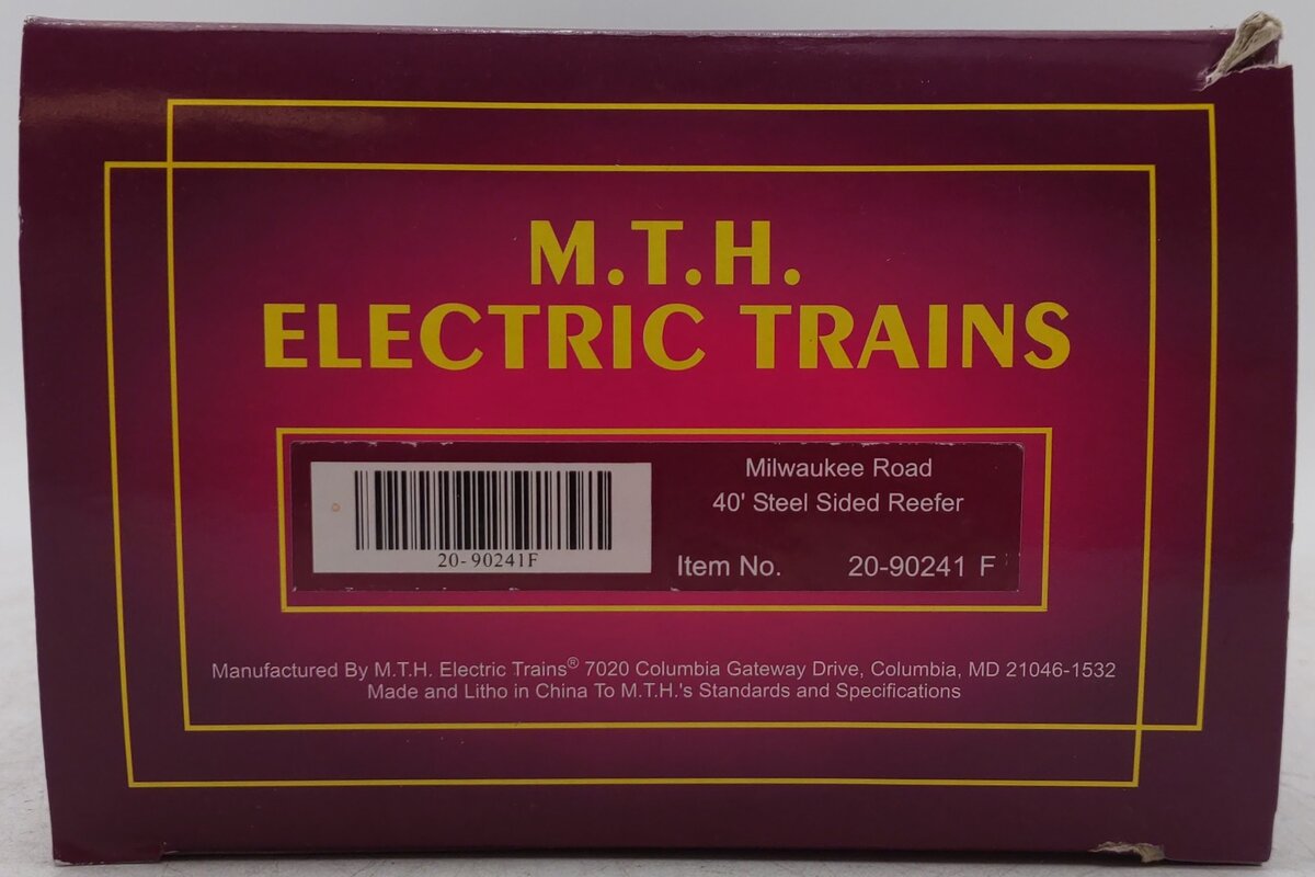 MTH 20-90241F O Milwaukee Road 40' Steel Sided Reefer #4325 EX/Box
