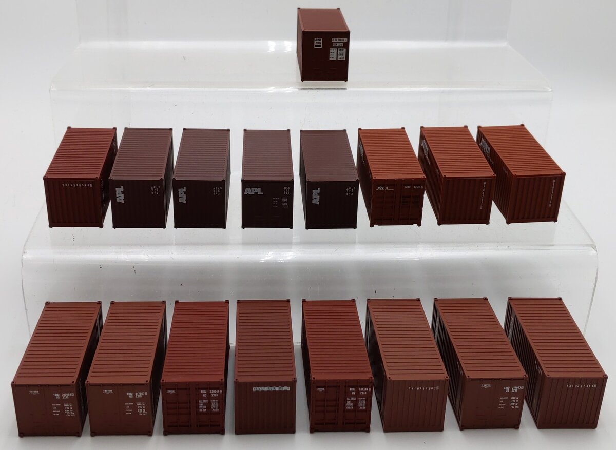 Walthers HO Scale 20' Corrugated Containers #949-8053,933-1768,933-1764 [17] EX