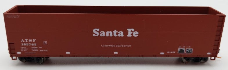 Deluxe Innovations 17010 N Scale Santa Fe Smooth Side Woodchip Car #165745 EX/Box