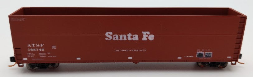 Deluxe Innovations 17010 N Scale Santa Fe Smooth Side Woodchip Car #165745 EX/Box