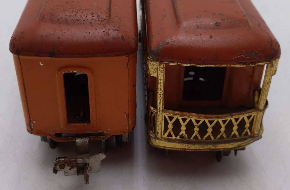 Lionel 134 Vintage O Prewar Tinplate Passenger Set: 603 & 604