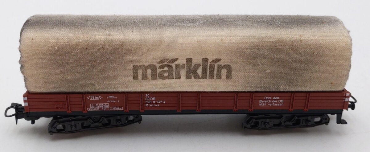 Marklin 4475 HO Scale DB Low-Side Gondola w/Canvas Covered Load EX/Box