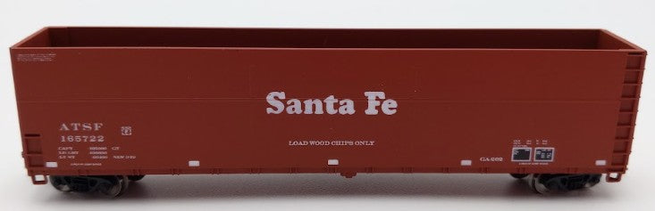 Deluxe Innovations 17010 N Scale Santa Fe Smooth Side Woodchip Car Set #165722 EX/Box