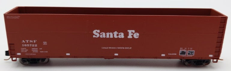 Deluxe Innovations 17010 N Scale Santa Fe Smooth Side Woodchip Car Set #165722 EX/Box