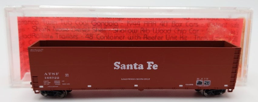 Deluxe Innovations 17010 N Scale Santa Fe Smooth Side Woodchip Car Set #165722 EX/Box