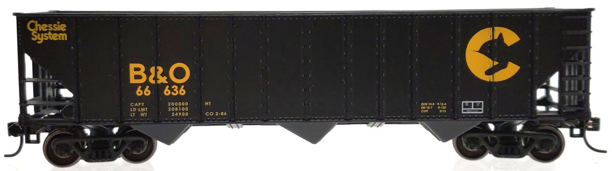 Proto 1000 920-237010 HO Scale B&O 100T Hopper Car #66636 LN/Box
