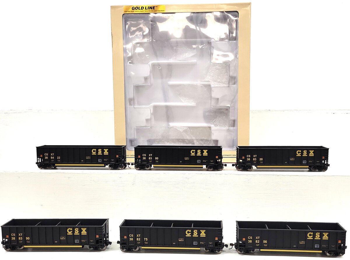 Walthers 932-5338 HO Black CSXT Bethgon Gondolas (Set of 6) LN/Box