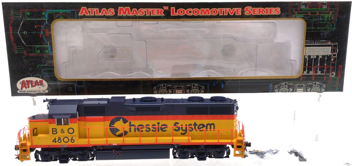 Atlas 9153 HO Scale Chessie System (B&O) GP-38 Diesel Locomotive #4806 w/DCC LN/Box