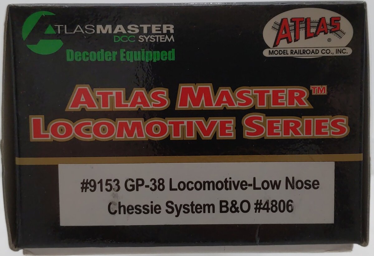 Atlas 9153 HO Scale Chessie System (B&O) GP-38 Diesel Locomotive #4806 w/DCC LN/Box