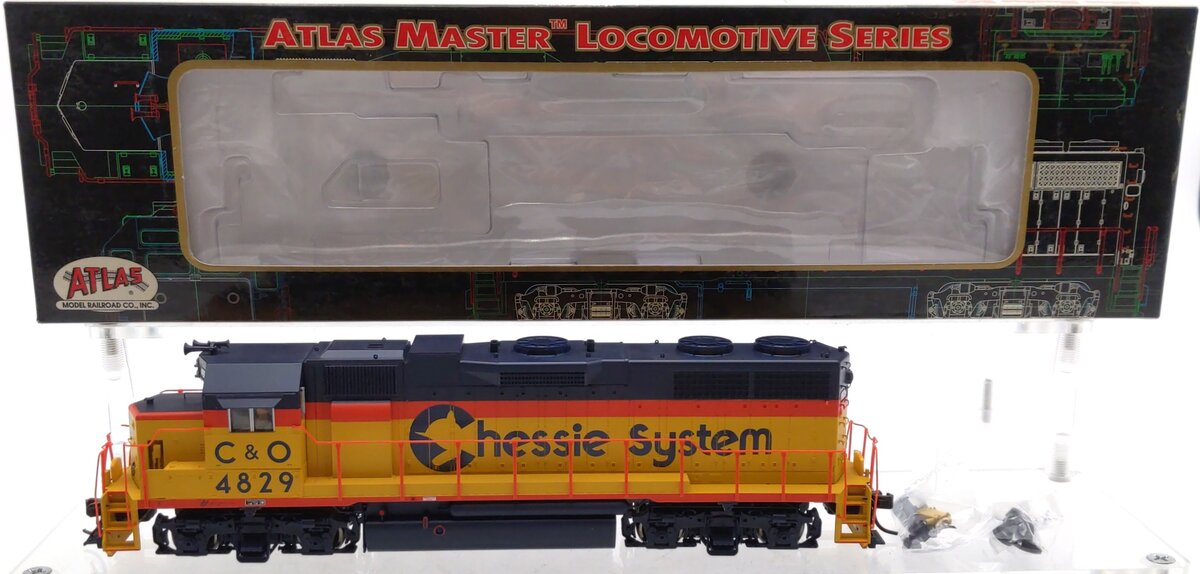 Atlas 9154 HO Chessie System (C&O) GP38 Low Nose Diesel Locomotive #4829 w/DCC EX/Box