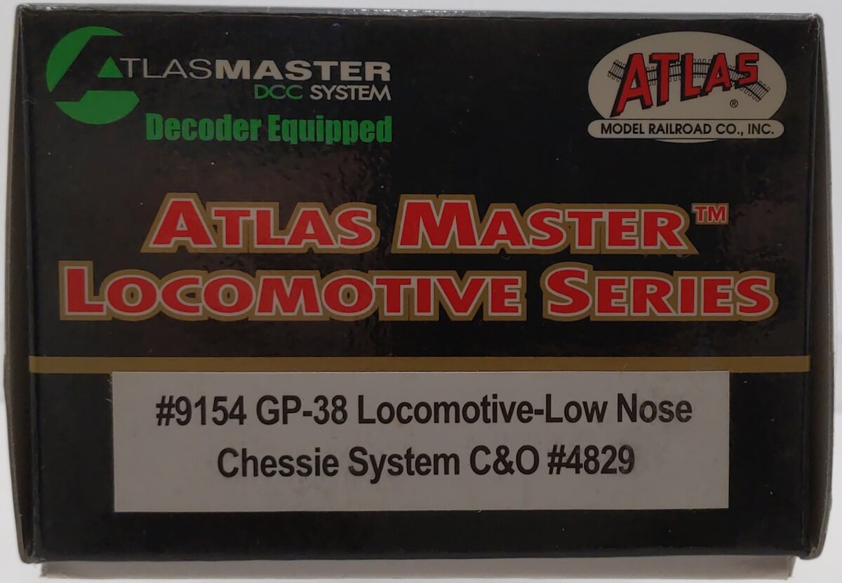 Atlas 9154 HO Chessie System (C&O) GP38 Low Nose Diesel Locomotive #4829 w/DCC EX/Box