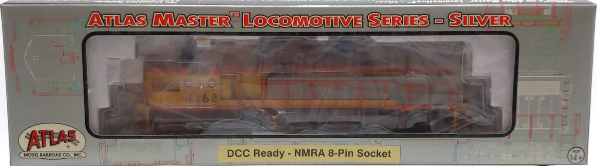 Atlas 10000345 HO Chessie GP40-2 Phase I Diesel Locomotive #4168 NIB