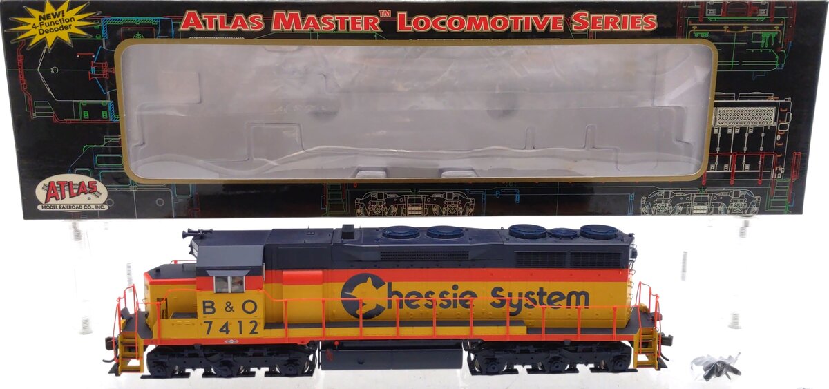 Atlas 9216 HO Scale Chessie System (B&O) SD-35 Diesel Locomotive #7412 w/DCC LN/Box