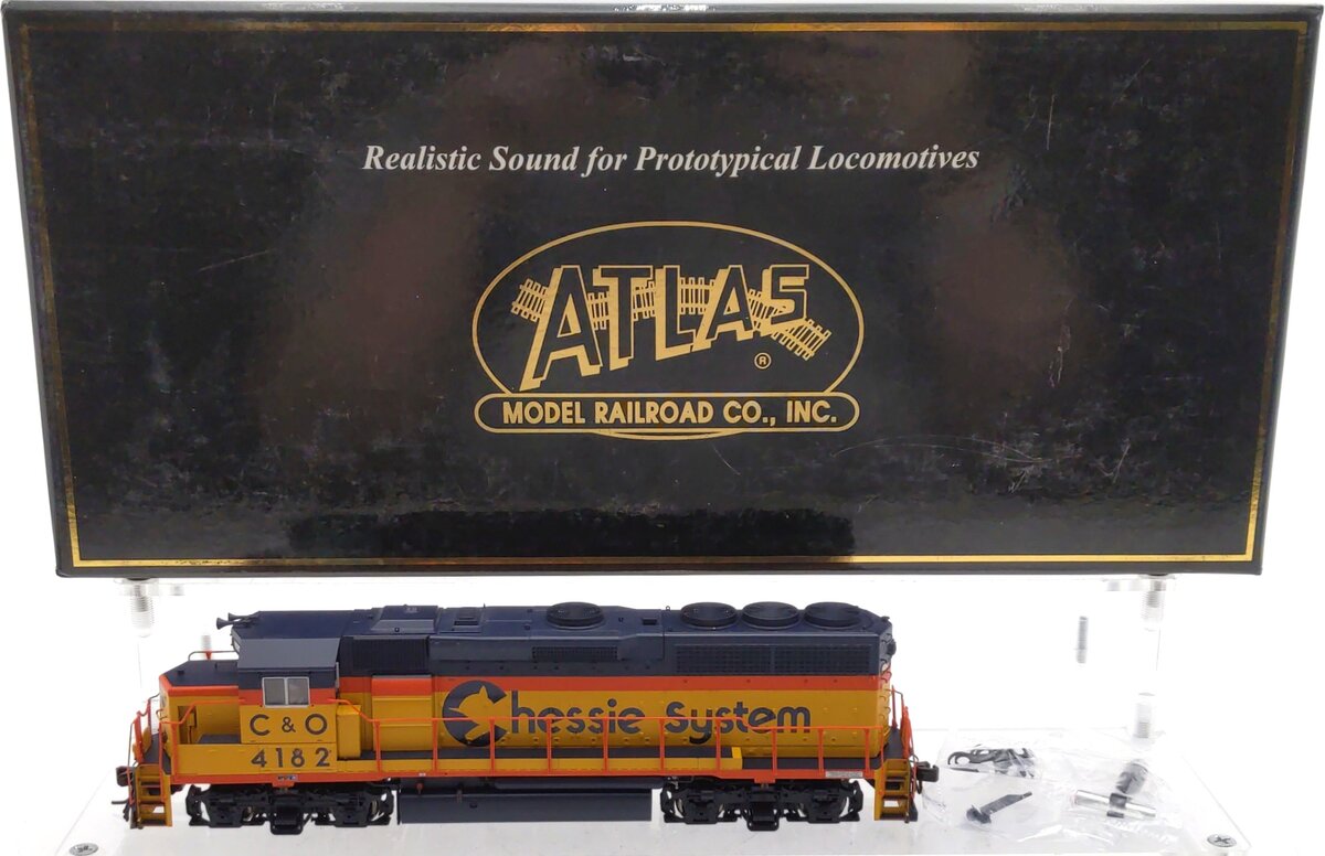 Atlas 10000378 HO Scale C&O EMD GP40-2 Diesel Locomotive #4182 w/DCC, Sound EX/Box