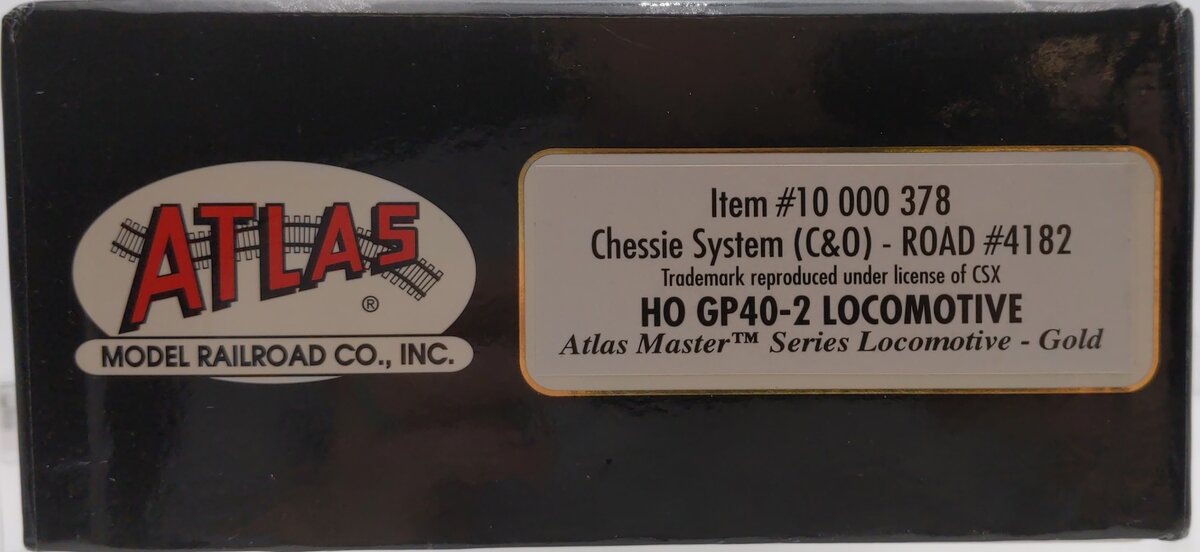 Atlas 10000378 HO Scale C&O EMD GP40-2 Diesel Locomotive #4182 w/DCC, Sound EX/Box