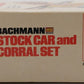 Bachmann 3013 HO Stock Car & AMP Corral Set Kit EX/Box