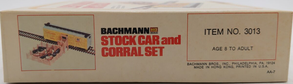 Bachmann 3013 HO Stock Car & AMP Corral Set Kit EX/Box