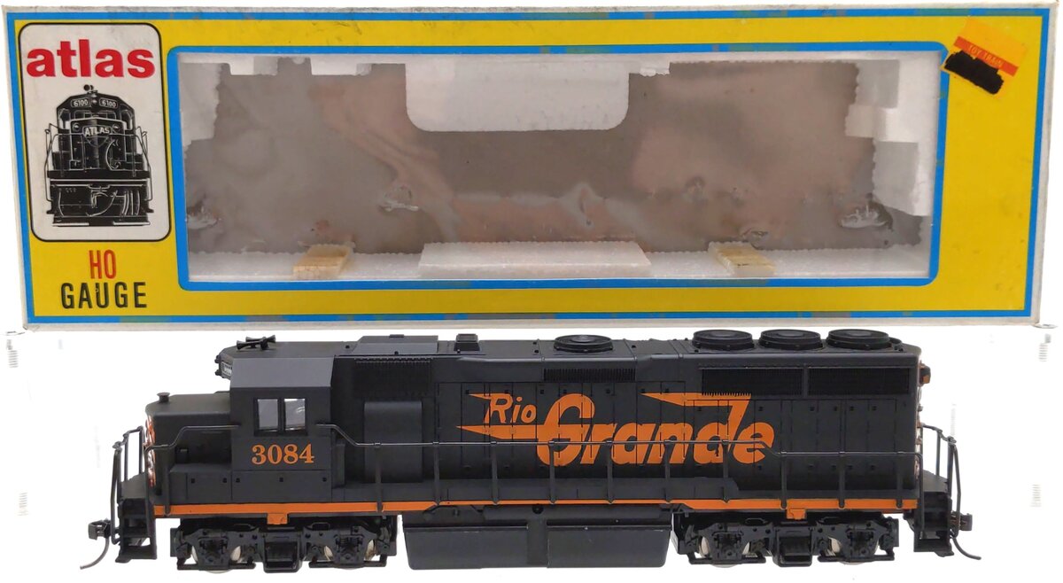 Atlas 7038 HO Scale Rio Grande GP40 Powered Diesel Locomotive #3084 LN/Box