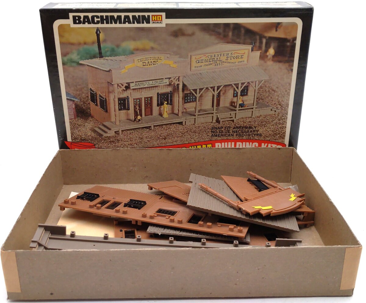 Bachmann 2912 HO Saloon & Barbers Shop Building Kit EX/Box