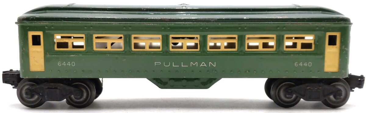 Lionel 6440 Vintage O Two Tone Green Metal Pullman Car VG
