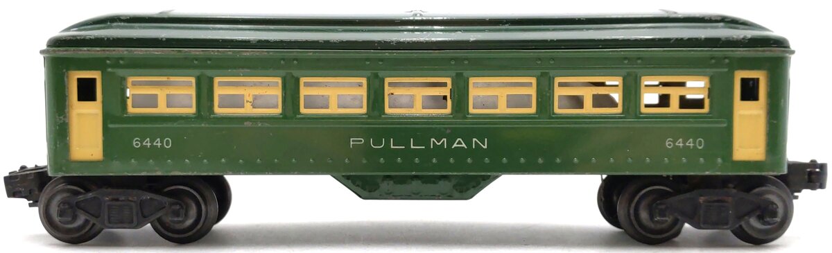 Lionel 6440 Vintage O Two Tone Green Metal Pullman Car VG