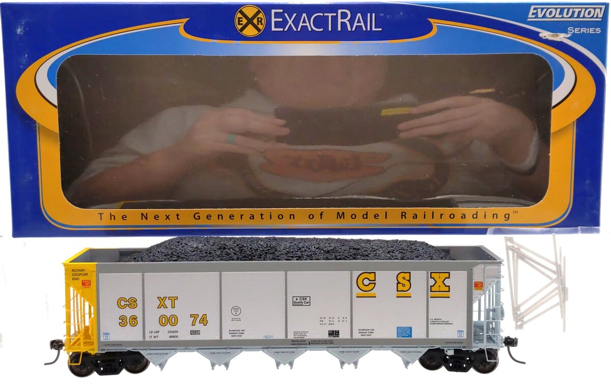 ExactRail EE-1303-58 HO Scale CSXT Johnstown America Autoflood II Hopper #360074 LN/Box