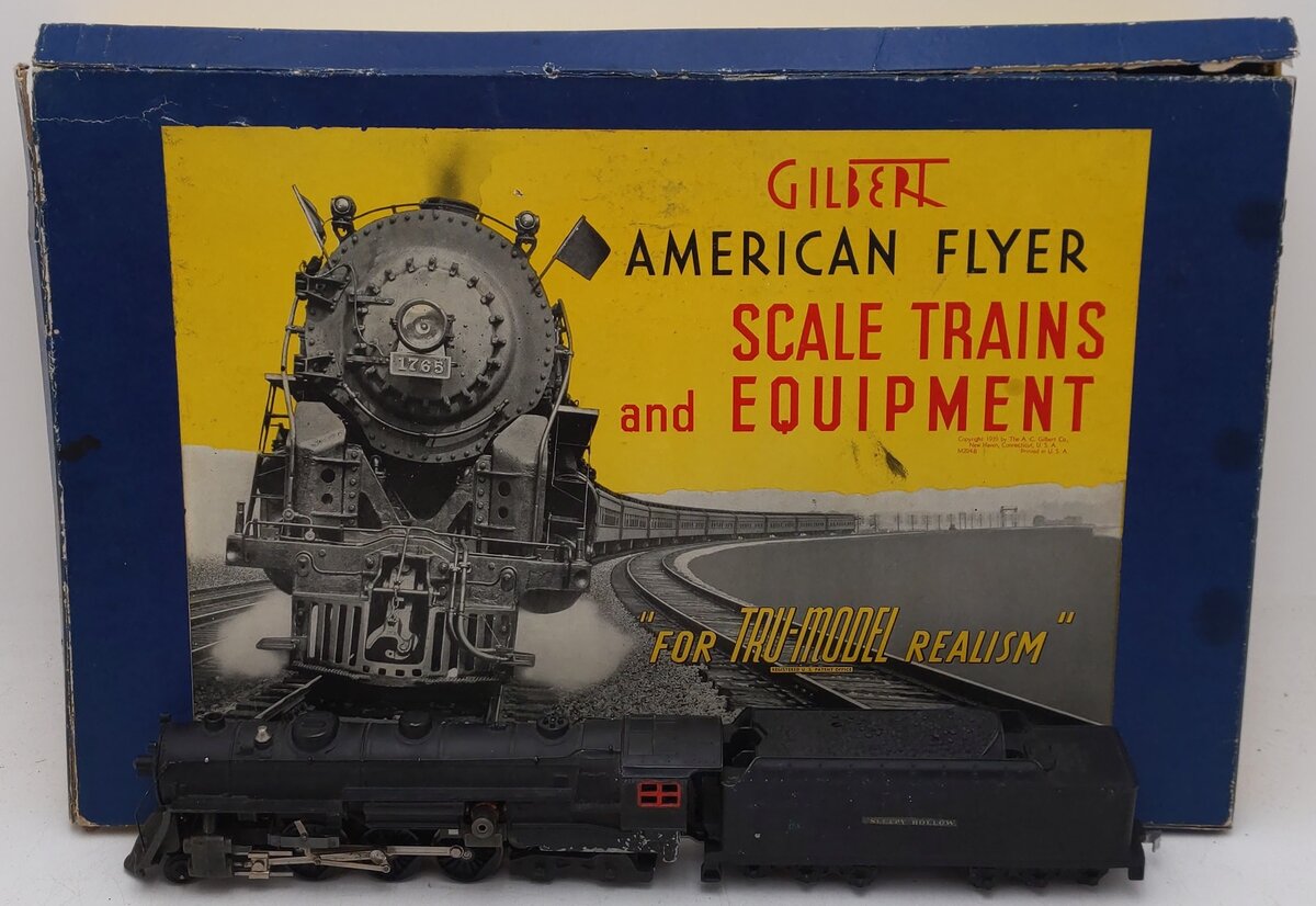 American Flyer 443 HO Scale Sleepy Hollow 4-6-4 Steam Locomotive w/ Tender/Box