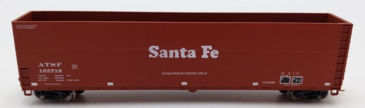 Deluxe Innovations 17010 N Scale Santa Fe Smooth Side Woodchip Car Set #165719 EX/Box