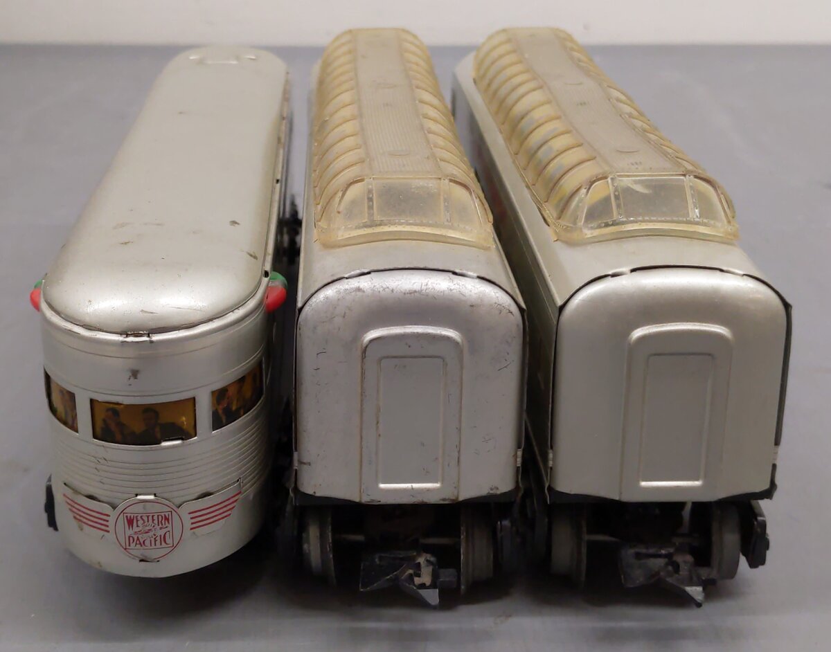 Marx Vintage O Western Pacific Passenger Cars [3]: 1007 & (2) 1217