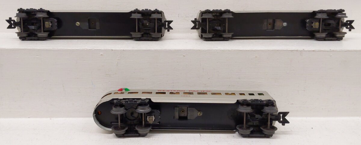 Marx Vintage O Western Pacific Passenger Cars [3]: 1007 & (2) 1217